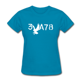 BRAVE in Stenciled Characters - Women's Shirt - turquoise