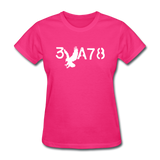 BRAVE in Stenciled Characters - Women's Shirt - fuchsia