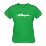 BREATHE in Abstract Characters - Women's Shirt - bright green