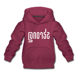 STRONG in Abstract Lines - Children's Hoodie - burgundy