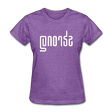 STRONG in Abstract Lines - Women's Shirt - purple heather