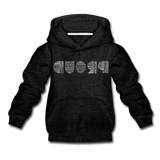 PROUD in Scratched Lines - Children's Hoodie - charcoal gray