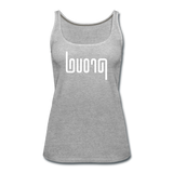 PROUD in Abstract Lines - Premium Tank Top - heather gray