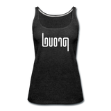 PROUD in Abstract Lines - Premium Tank Top - charcoal gray