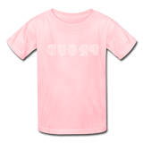 PROUD in Scratched Lines - Child's T-Shirt - pink