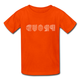 PROUD in Scratched Lines - Child's T-Shirt - orange