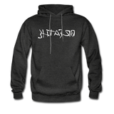 BREATHE in Ink Characters - Adult Hoodie - charcoal gray