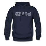 LOVED in Scratched Lines - Adult Hoodie - navy