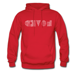 LOVED in Scratched Lines - Adult Hoodie - red