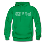LOVED in Scratched Lines - Adult Hoodie - kelly green
