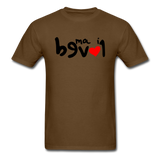 LOVED in Drawn Characters - Classic T-Shirt - brown