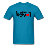 LOVED in Drawn Characters - Classic T-Shirt - turquoise