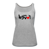 LOVED in Drawn Characters - Premium Tank Top - heather gray
