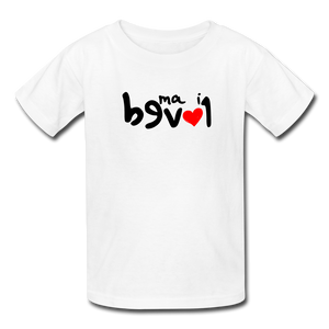 LOVED in Drawn Characters - Child's T-Shirt - white