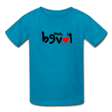 LOVED in Drawn Characters - Child's T-Shirt - turquoise