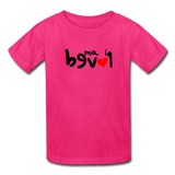 LOVED in Drawn Characters - Child's T-Shirt - fuchsia