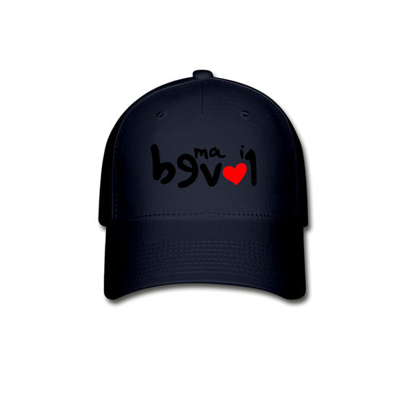 LOVED in Drawn Characters - Baseball Cap - navy