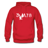 BRAVE in Stenciled Characters - Adult Hoodie - red