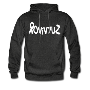 SURVIVOR in Ribbon & Writing - Adult Hoodie - charcoal gray