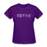 LOVED in Scratched Lines - Women's Shirt - purple