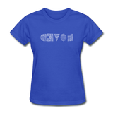 LOVED in Scratched Lines - Women's Shirt - royal blue