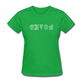LOVED in Scratched Lines - Women's Shirt - bright green