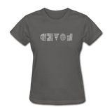 LOVED in Scratched Lines - Women's Shirt - charcoal