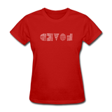 LOVED in Scratched Lines - Women's Shirt - red