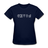 LOVED in Scratched Lines - Women's Shirt - navy
