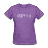 LOVED in Scratched Lines - Women's Shirt - purple heather