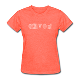 LOVED in Scratched Lines - Women's Shirt - heather coral