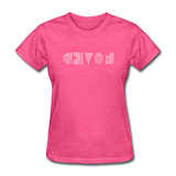 LOVED in Scratched Lines - Women's Shirt - heather pink