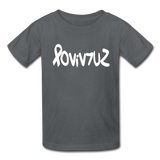 SURVIVOR in Ribbon & Writing - Child's T-Shirt - charcoal