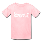 SURVIVOR in Ribbon & Writing - Child's T-Shirt - pink
