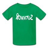 SURVIVOR in Ribbon & Writing - Child's T-Shirt - kelly green
