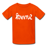 SURVIVOR in Ribbon & Writing - Child's T-Shirt - orange