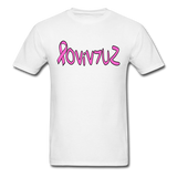 SURVIVOR in Pink Ribbon & Writing - Classic T-Shirt - white