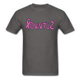 SURVIVOR in Pink Ribbon & Writing - Classic T-Shirt - charcoal