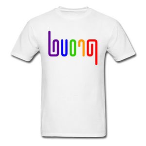 PROUD in Rainbow Abstract Lines - Classic T-Shirt - white