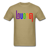 PROUD in Rainbow Abstract Lines - Classic T-Shirt - khaki