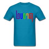 PROUD in Rainbow Abstract Lines - Classic T-Shirt - turquoise