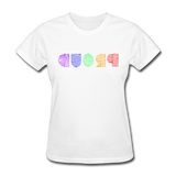 PROUD in Rainbow Scratched Lines - Women's Shirt - white