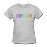 PROUD in Rainbow Scratched Lines - Women's Shirt - heather gray