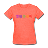 PROUD in Rainbow Scratched Lines - Women's Shirt - heather coral