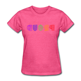 PROUD in Rainbow Scratched Lines - Women's Shirt - heather pink