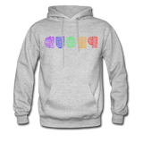 PROUD in Rainbow Scratched Lines - Adult Hoodie - heather gray