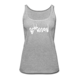BREATHE in Curly Characters - Premium Tank Top - heather gray
