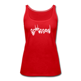 BREATHE in Curly Characters - Premium Tank Top - red
