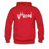 BREATHE in Curly Characters - Adult Hoodie - red