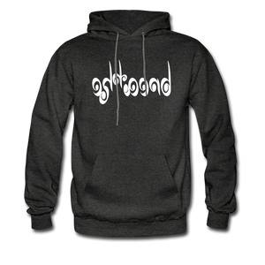 BREATHE in Curly Characters - Adult Hoodie - charcoal gray